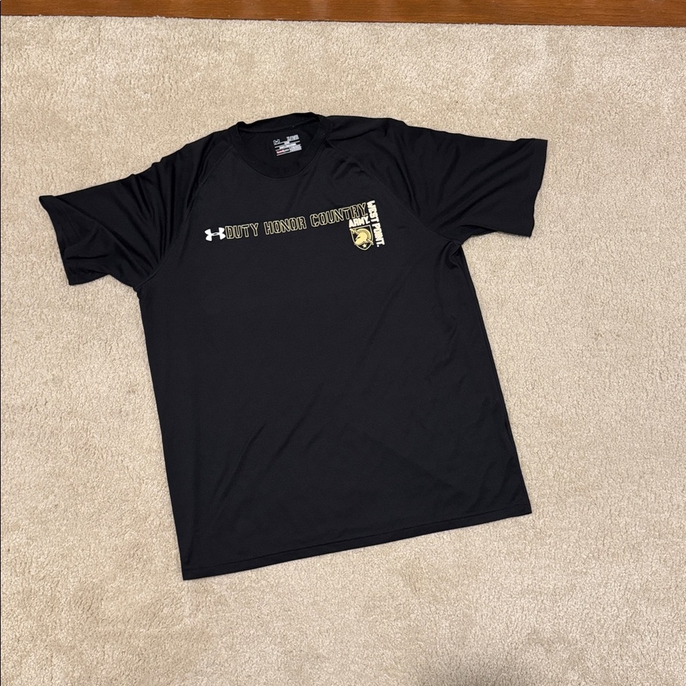 Under Armour Black HeatGear t-Shirt Army West Point